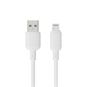 สายเคเบิล NCC 12W USB to Lightning 1.2M รุ่น XC-0208 สายซิลิโคนยืดหยุ่น ทนทานสูง รองรับการชาร์จเร็ว PD (สีขาว) สายดาต้า - Product Image 1
