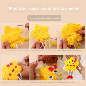 Cadeau de la Journée des Enfants : Breloque en tissu patchwork de fruits de dessin animé, pendentif DIY fait main, jouet créatif pour la maternelle - Product Image 4