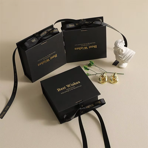 Customer LOGO <b>Gift</b> <b>Boxes</b> With Ribbon Closure For Jewelry And <b>Small</b> Item Packaging - Product Image 5