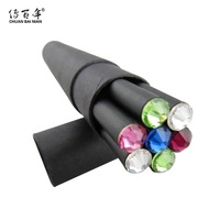 Crayon HB en bois noir aiguisé de 7 ''avec logo personnalisé promotionnel de haute qualité avec cristal sur le dessus multi-forme