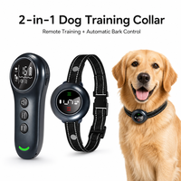 Hundetraining Anti-Bell-Halsband 2-in-1 Wasserdicht Wiederaufladbar mit Piepton Vibration Ohne Schock Sicher für Alle Hundegrößen und Rassen