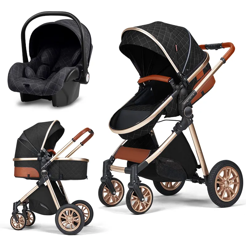 Stylish 360-Degree Swivel Wheels Baby Stroller with Premium Design and Enhanced Safety Features