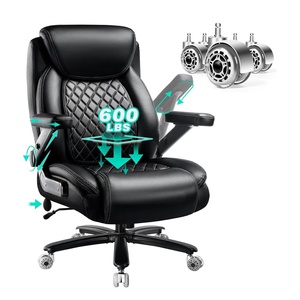 Big and Tall Office <strong>Chair</strong> with Pocket Spring Cushion 650LBS <strong>Large</strong> Heavy Duty Office <strong>Chair</strong> with 5D Flip <strong>Arms</strong> - Product Image 1