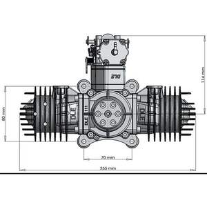 Motor de Gasolina/Gasolina de Dos Tiempos y Dos Cilindros DLE111 DLE 111CC Original para Avión RC - Product Image 4