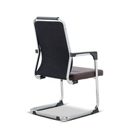 Meilleure Vente Chaise de Salle d'Attente Rembourrée en Tissu PU, Fauteuil de Bureau Visiteur Réception pour Conférence Sans Roues