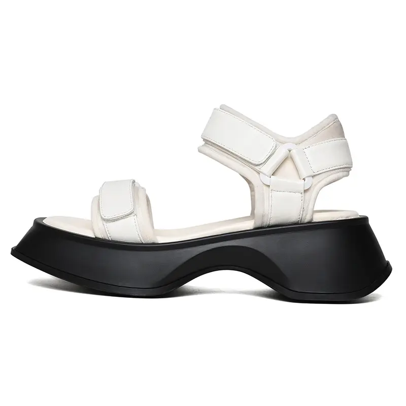 Sandalias personalizadas de fábrica al por mayor, sandalias de suela gruesa, sandalias personalizadas para mujeres y damas, zapatos de verano OEM para mujeres