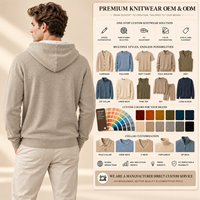 Sweat à capuche zippé léger pour homme, coupe sport, en laine mérinos 100% tricotée de qualité supérieure, cardigan OEM
