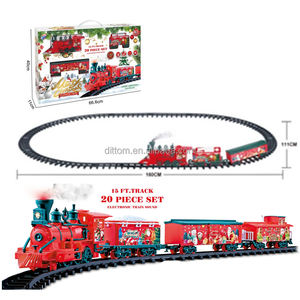 Ensemble <span class=keywords><strong>de</strong></span> jouets <span class=keywords><strong>de</strong></span> <span class=keywords><strong>train</strong></span> <span class=keywords><strong>à</strong></span> <span class=keywords><strong>vapeur</strong></span> <span class=keywords><strong>de</strong></span> <span class=keywords><strong>Noël</strong></span> <span class=keywords><strong>électrique</strong></span> en plastique pour le bricolage (lumières, sons et fumeurs) - Product Image 5