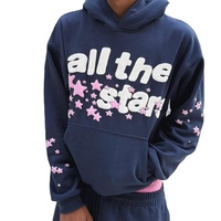 Haute qualité French Terry Logo personnalisé sport respirant Streetwear Hoodies ensemble unisexe poids lourd coton bouffée imprimer hommes