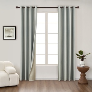 ผ้าม่านผ้าลินินลายดาวกำมะหยี่หิมะทึบเต็มผืน - Product Image 5