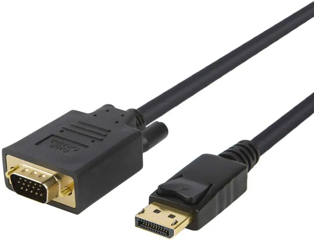 Kabel Adaptor Port DP Ke VGA, Konverter Pria Ke Wanita untuk PC Komputer Laptop HDTV Monitor Proyektor