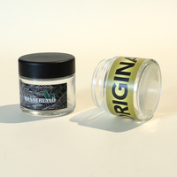 Pot en verre résistant aux enfants avec couvercle de sécurité, étiquette personnalisée, 3 oz, 3,5 g