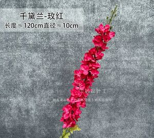 Arrangement de banquet de mariage rose rouge fait à la main Banquet de fiançailles fleurs artificielles pour décoration de salle de mariage artisanat utilisé - Product Image 5