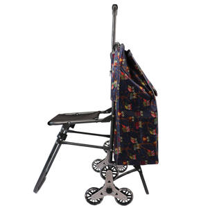 Aanbevolen Kleine Boodschappenwagentje Op Wielen Opvouwbare <span class=keywords><strong>Trolley</strong></span> Winkelwagentje Voor Trappen Met Stoel - Product Image 1