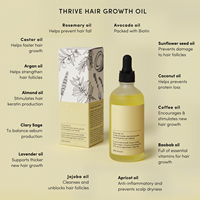 Minyak Pertumbuhan Rambut Alami Terbaik Grosir dengan Minyak Rosemary, Castor, Sweet Almond, dan Argan Organik