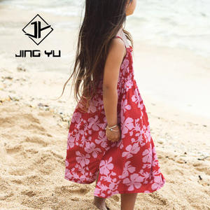 Üretici tasarım kendi marka Hawaiian çocuklar baskı kolsuz yürümeye başlayan kızlar Hawaiian elbise - Product Image 4