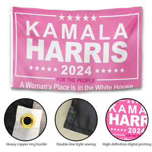 Bandera de Kamala Harris 2024 de 3x5 pies, poliéster resistente a todo clima, ojales de latón duraderos para patio, jardín, hogar - Product Image 3