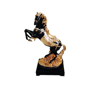 Tượng Ngựa Động Vật Bằng Nhựa Hình Thủ Công Phụ Kiện Trang Trí Nhà Cửa Lớn Màu Vàng Bạc - Product Image 4