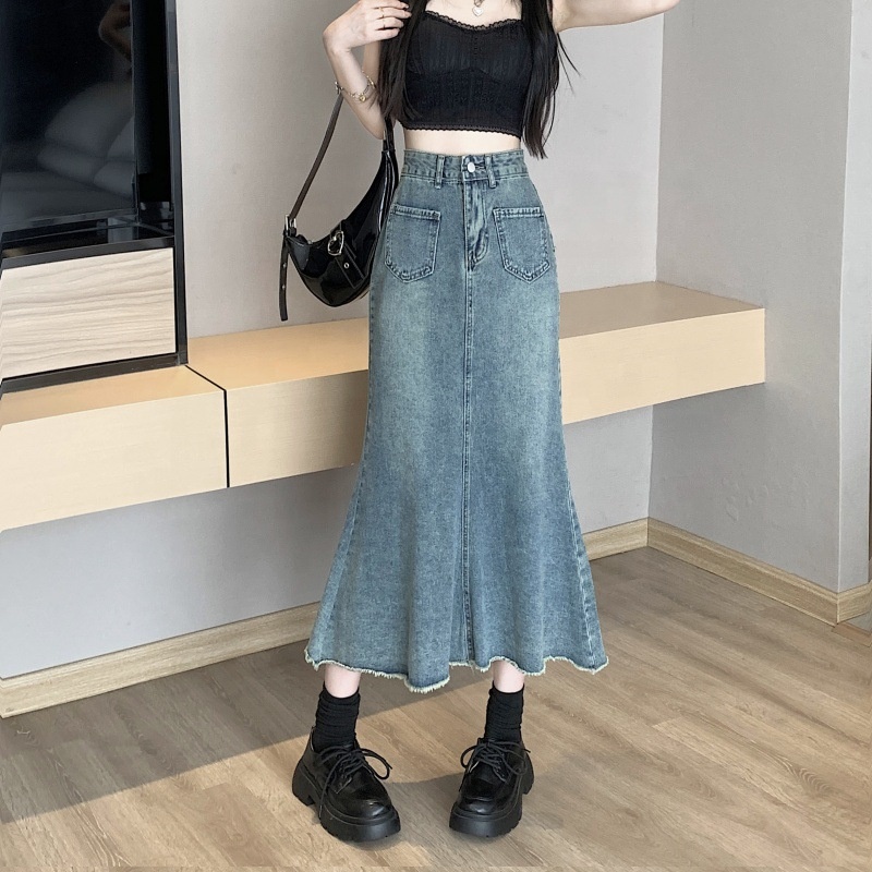 Casual Skirt Outfits High Waisted Denim Skirt With Braces White