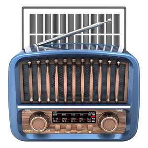 NUEVO K-371S Suministro <span class=keywords><strong>de</strong></span> Fábrica Radio Retro Personalizada Recargable USB para el Hogar AM FM SW Multibanda Radio Portátil con Altavoz Solar - Product Image 2