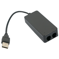 Modem Fax Dual Port USB2.0 56K Modem Eksternal dengan Driver untuk Win 7/Win 8/Win 10/Win XP Modem USB