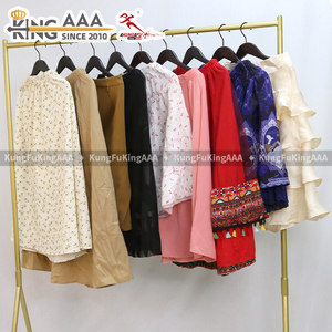 Kingaaa กระโปรงผ้าฝ้าย<span class=keywords><strong>ส</strong></span>ำหรับผู้หญิงกระโปรงทรงก้อนผสมสีเหลืองมะม่วง - Product Image 2