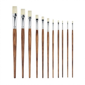 Paul Cezanne Professional Art <b>Bristle</b> <b>Hair</b> Artist Paint <b>Brush</b> Long Wooden Handle Flat /Oil/Acrylic Painting <b>Brush</b> - Product Image 3