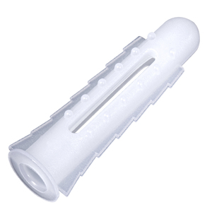PE 6mm 8mm10mm strengthens thick white plastic expansion tube Pipe Wall plug screw screw