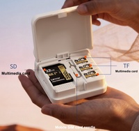 Boîte de lecteur de cartes multifonctionnelle 2-en-1 Type C, lecteur de cartes SD/TF4, boîte de cartes flash 3.0 ou 4.0 pour téléphones mobiles, tablettes, ordinateurs portables