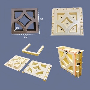 Moule carré 3D en ABS <span class=keywords><strong>pour</strong></span> blocs de <span class=keywords><strong>béton</strong></span> à finition double face, <span class=keywords><strong>pour</strong></span> la décoration murale et les motifs floraux, en vente - Product Image 4