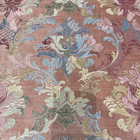 Tissu de velours brodé de style marocain luxueux, 100 % polyester, tissé lourd, plusieurs motifs, de l'usine professionnelle