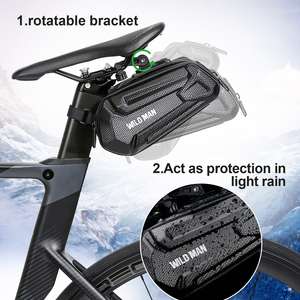 Hộp đựng đồ xe đạp cứng cáp chống nước WILDMAN XT7, túi yên xe đạp thể thao ngoài trời có thể điều chỉnh, túi nhỏ dưới yên xe <span class=keywords><strong>MTB</strong></span> - Product Image 3