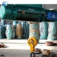 Palans à câble de haute qualité 1 tonne 2 tonnes avec chariot, homologués CE ISO, pour levage de chantier, palan électrique à câble de type CD