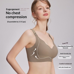 Reggiseno Allattamento Senza Cuciture, Reggiseno Premaman Senza Ferretto a Goccia, Reggiseno Premaman a Pressione Zero per Donne Post-Parto - Product Image 2