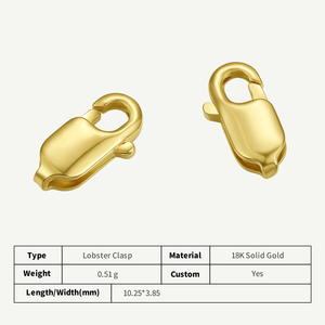 Vfook phát hiện tôm hùm Clasp biểu tượng tùy chỉnh đồ trang sức cao cấp làm 18K đồ trang sức vàng rắn sản xuất phát hiện tôm hùm Claw Clasp - Product Image 2