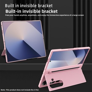 เคสโทรศัพท์พับได้ Huanmin Factory สำหรับ Samsung ZFold ลด 30% พร้อมขาตั้งและช่องใส่ปากกาสปริง - Product Image 3