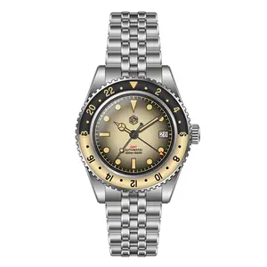 Reloj San Martin SN0134 2025 para Hombre, Retro, NH34 <span class=keywords><strong>GMT</strong></span>, Esfera Sandwich, 40 mm, Bisel Bidireccional de Zafiro, Reloj Deportivo de Lujo, 20 Bar - Product Image 1