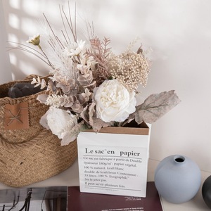Bouquet de fleurs artificielles Yuzuru en tissu tissé plastique pour mariage et décoration intérieure CF01159 - Product Image 1