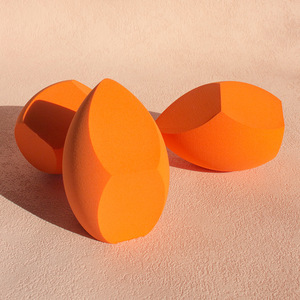 Esponja de Maquillaje de Poliuretano Hidrófilo de Doble Uso, Seco y Húmedo, No Pegajosa, de Corte Oblicuo Irregular, Súper Suave, Tamaño Grande - Product Image 2