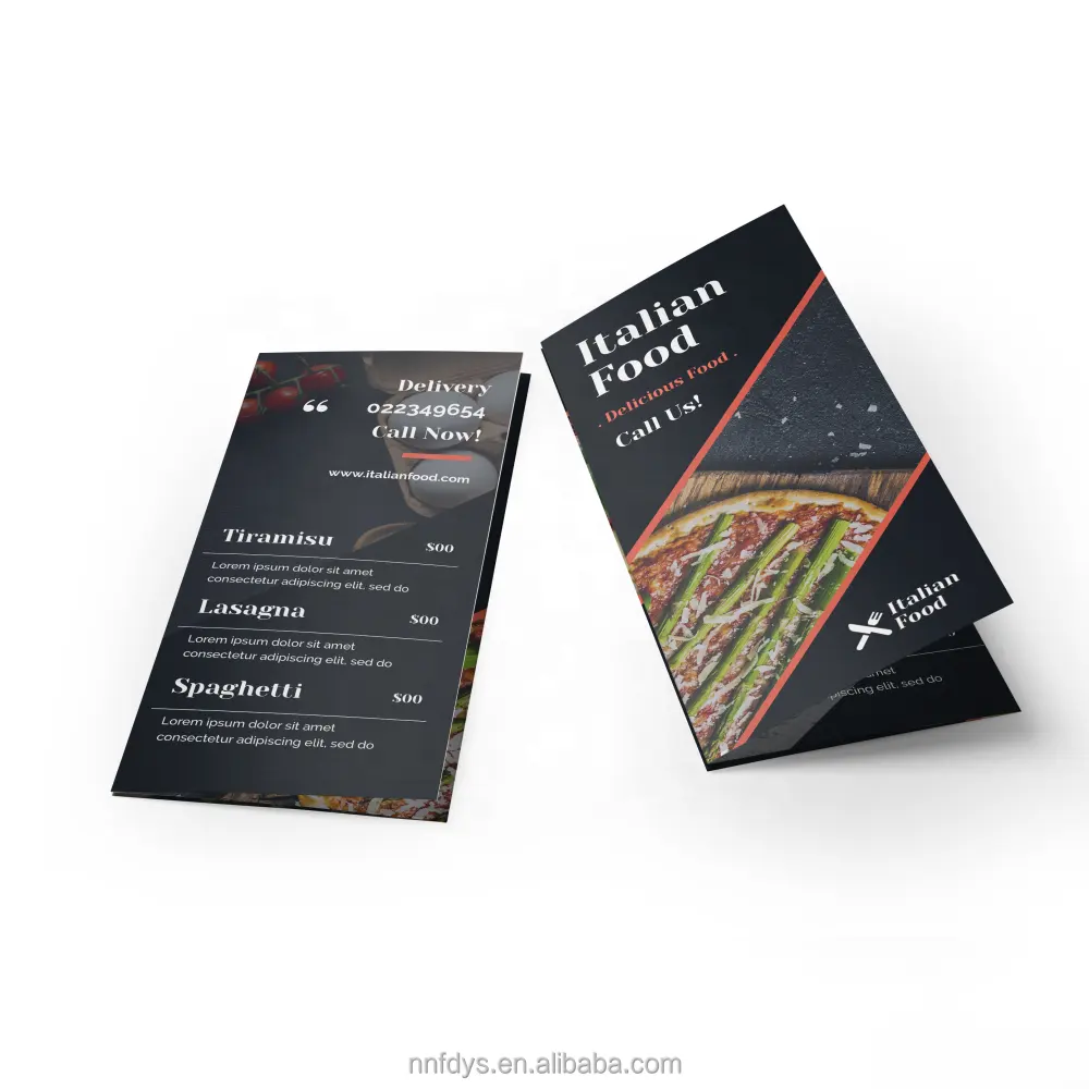 Flexografie Reservierungen Hotel Menü Karten Designs Flyer mit Kühlschrank Magnet Restaurants