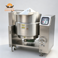 Chaudière industrielle basculante à double enveloppe en acier inoxydable 304, chauffée au gaz, pour la transformation alimentaire (sauces, confitures, pâtes et garnitures alimentaires)