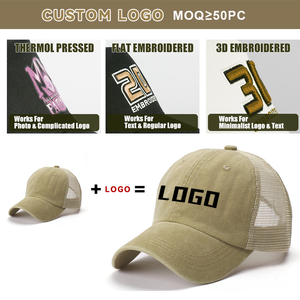 Personalizado Win Logo Vintage 6 Panel de malla ajustable trasero holandés camionero sombreros de dos tonos al por mayor suave deportes al aire libre gorras de béisbol - Product Image 2