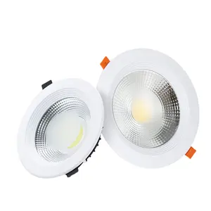 New Arrivals Recessed Aluminium Round Anti-glare dazzle LED COB downlights 3W 5W 7W 9W 12W 15W 18W led down light recessed