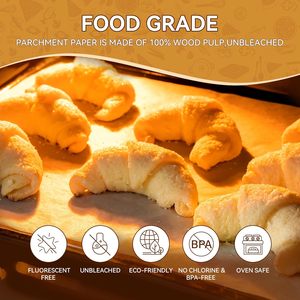 Papel para Hornear Directo de Fábrica para Freidora de Aire, Reposterí<span class=keywords><strong>a</strong></span> y Uso con Alimentos Congelados - Product Image 4