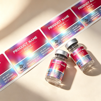 Étiquettes personnalisées imprimées au laser en vinyle PVC, résistantes à la chaleur, respirantes, à forte adhérence, avec peptides, imperméables, 3ml/5ml/10ml