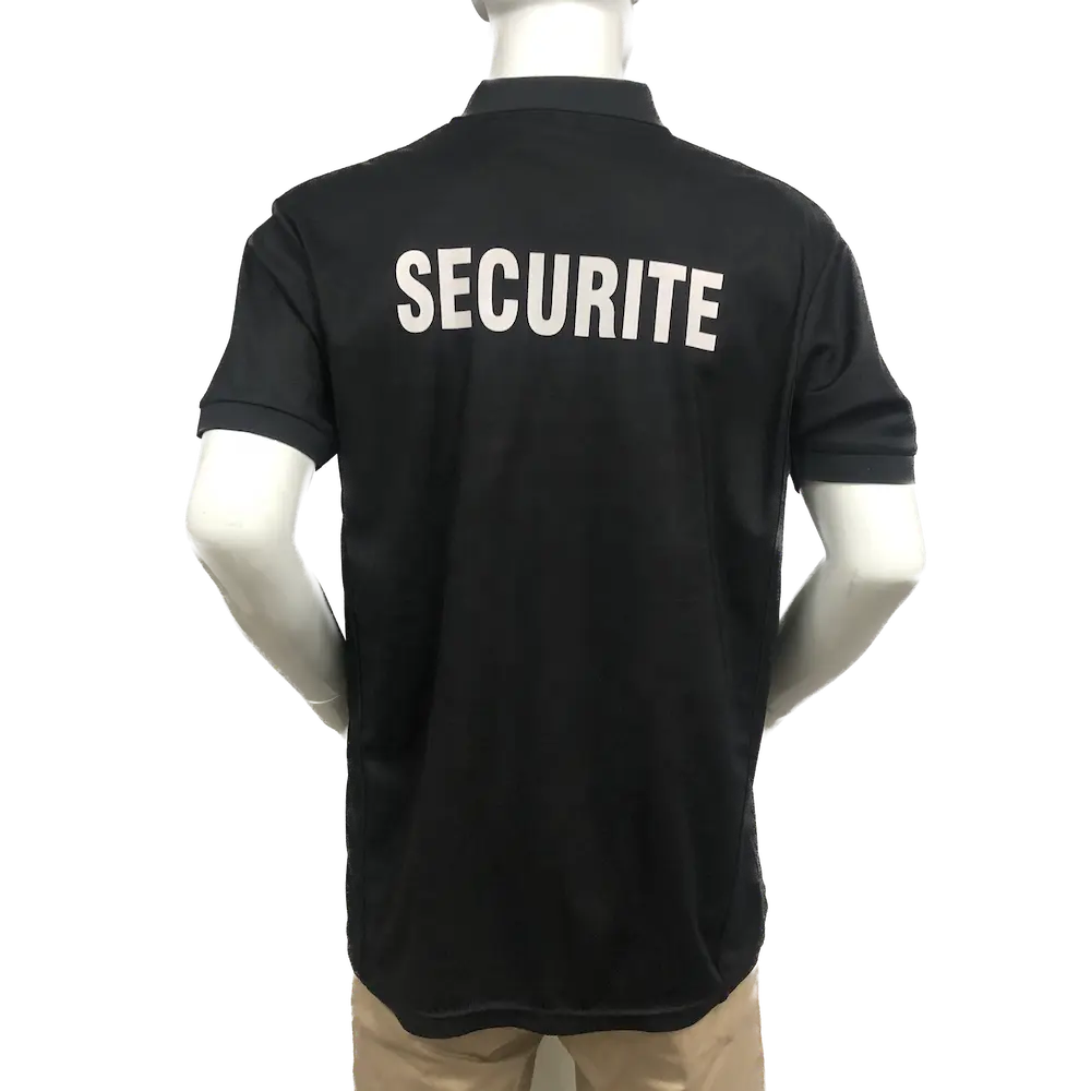 Camiseta preta com estampa personalizada para guardas, uniforme tático de segurança, camiseta polo para eventos, camisas de segurança