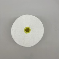 Vente en gros 100% fibre de polyester discontinue 60S fil de bobines couleur blanche broderie couture 60S/2 fil de canette 85000m par cône