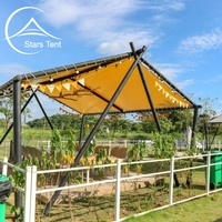 Палатка-шатер для глэмпинга Custom Wild Cottage House с ПВХ-крышей для 30-80 человек