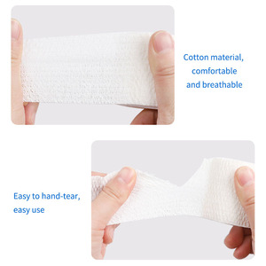 Venda elástica de compresión para rodilla con certificación CE, vendaje cohesivo de algodón elástico de alta calidad para recuperación. - Product Image 5