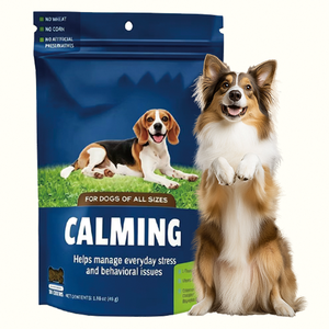 Suplemento Calmante Balanceado Sin Cáñamo para Perros, Formulado por Veterinarios, Sabor a Hígado, L-Triptófano, 120 Masticables - Product Image 1